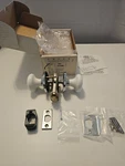 Emtek 8200 Ice White Porcelain Privacy Knob Set US26 Polished Chrome. Fixed Price $148.88.