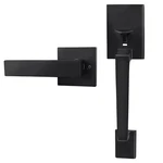 Azdele Matte Black Front Door Handle Set With Reversible Lever - Exterior. Fixed Price $49.99.