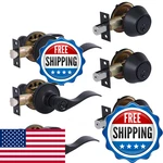 Gitrang 3 Pack Keyed Alike Front Door Lever Lockset Single Cylinder Deadbolt. Fixed Price $110.59.