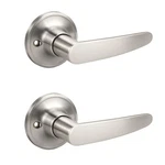 Knobwell 2 Pack Dummy Door Handle, Satin Nickel Levers With Latch. Fixed Price $22.76.