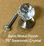 Baldwin 4332.150.S Cut Swarovski Crystal 3/4'' Diameter Ball Cabinet Knob Nos. Fixed Price $34.99.