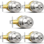 Sopoby Privacy Knob, 5 Pack Brushed Nickel Round Keyless Doorknobs Inter.... Fixed Price $51.03.