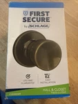 First Security Schlage Hawkins Knob Hall & Closet Antique Brass Sealed. Fixed Price $14.95.