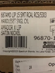 Kwikset 687AMDLIP-15S Amador Smartkey Entry Handleset, Exterior, Satin Nickel. Fixed Price $82.99.