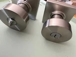 Kwikset Smartkey Satin Nickel One Sided Cylinder Door Handleset 97402-857 New. Fixed Price $6.99.