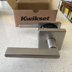 Kwikset 730HFLSQT-15 Halifax Passage Door Lever Handle, Satin Nickel. Fixed Price $19.80.