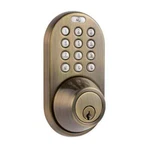 Milocks Electronic Deadbolt Back-lit Touch Pad Antique Brass Single Cylinder. Fixed Price $63.11.