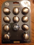 Stanley Satin Nickel Plated Knobs 10 Pcs New W/ Screws. Fixed Price $21.95.