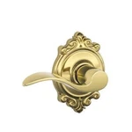 Schlage F10ACC605BRK Brookshire Trim With Accent Hall And Closet Lever, Bright. Fixed Price $66.36.
