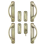 Andersen Newbury 4 Panel Gliding Door Hardware Set Antique Brass. Fixed Price $1092.95.