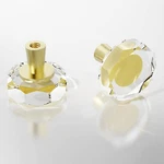 Glass Drawer Knobs 8 Pack Gold Crystal Brushed Cabinets Pulls Knob, S.... Fixed Price $33.89.