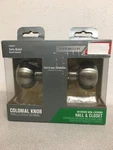 Colonial Satin Nickel Passage Door Knob 1-3/4 In. 3903VB. Fixed Price $24.46.