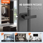 Passage Door Handle, 5 Pack Matte Black Lever, Meeting Spaces. Fixed Price $88.35.