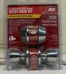 Ace Exterior Keyed-alike Locking Entry Door Kit W/ One Side Deadbolt. Fixed Price $12.99.
