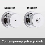 Kwikset Pismo Privacy Knob With Round Rose - Polished Chrome. Fixed Price $19.99.
