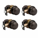 Probrico 4 Pack Oil Rubbed Bronze Passage Door Knobs Both Sides Hall Closet New. Fixed Price $64.95.