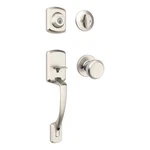 Kwikset Henley Single Cylinder Handleset Round Knob Smartkey Satin Nickel. Fixed Price $44.99.