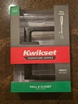 Kwikset Perth Reversible Square Straight Hall/closet Door Handle In Matte Black. Fixed Price $18.95.