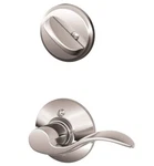 Schlage F59 625 Lh Accent Interior Lever With Deadbolt Bright Chrome Hand. Fixed Price $33.52.