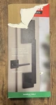 Kwikset San Clemente Matte Black Door Handleset With Halifax Square. Fixed Price $49.99.