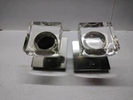 Emtek 5210MSCUS15 Modern Square Crystal Door Knobset With Rosette. Fixed Price $49.99.