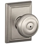 Schlage F40GEO619ADD Addison Collection Georgian Satin Nickel Bed And Bath Knob. Fixed Price $55.05.