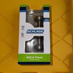 Schlage Hall Closet Georgian Door Knob Satin Nickel Finish F10 619. Fixed Price $30.00.