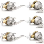 Probrico Door Handle Double Cylinder Deadbolt Set,satin Nickel Reverisble. Fixed Price $69.29.