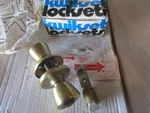 New Nos Vintage Kwikset 300B Bronze Belair Bedroom Door Lock 2-3/4" Rfl. Fixed Price $24.50.