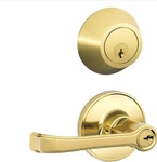 Schlage JC60 V Tor 605 Single Cylinder Keyed Entry Lock Deadbolt, Bright Brass. Fixed Price $18.99.