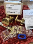 Emtek Round 5210ROUUS3NL Gold Modern Privacy Knobset With Rectangular. Fixed Price $79.99.