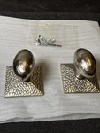 Emtek 5056HEUS15 Hammered Rosette Dummy Satin Nickel Egg Door Knob. Fixed Price $65.00.