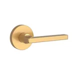 Baldwin Square Non-turning One-sided Dummy Door Lever Round Rose Satin Brass. Fixed Price $36.99.