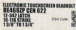 New Schlage Electronic Touchscreen Deadbolt BE468ZP Cen 622 Free Shipping Black. Fixed Price $179.53.