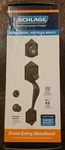 Schlage Parthenon F60 609 Handleset With Georgian Knob In Antique Brass. Fixed Price $99.95.