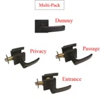 Oil Rubbed Bronze Door Handle Lever Square Base Knobs Privacy Key Locks. Fixed Price $37.48.