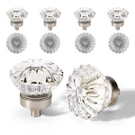 Crystal Vintage Knobs Cabinets Knob, 8 Pack Flower Glass Brushed Nick.... Fixed Price $37.09.