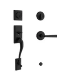 New Kwikset Hawthorne Single Cylinder Door Handleset Matte Black 98001-425. Fixed Price $50.00.
