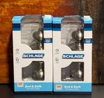 2X Schlage Plymouth Satin Nickel Privacy Bed/bath Door Knob F40 619 - New. Fixed Price $29.99.