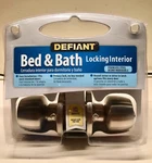 Defiant Bed & Bath Locking Interior Stainless Steel No. 332-208 New. Fixed Price $14.95.