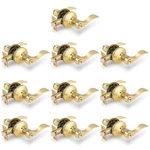 Door Levers Wave Style Privacy Polished Brass 10 Set Gobrico Bedroom Drop. Fixed Price $179.99.
