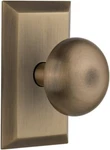Nostalgic Warehouse 709799 PASSAGE-2.75" Antique Brass Studio Plate W/ New York. Fixed Price $83.69.