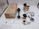 Copper Creek Colonial Black Front Door Handleset CZ2610BC Open Box Complete. Fixed Price $60.00.