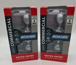 Schlage Orbit Satin Chrome Light Commercial Keyed Entry Door Knob. Fixed Price $44.00.