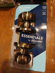 Essentials By Schlage Jeffir Privacy Bed/bath Door Knob Antique Brass. Fixed Price $18.95.