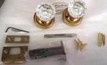 Ultra Hardware Rope Rosette Passage Crystal Door Knob 2-3/8" Backset Only. Fixed Price $24.95.