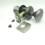 Emtek Jamestown Wrought Steel With #2 Rosette, Door Knob Passage Satin. Fixed Price $35.05.