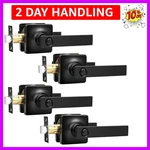 Gobekor 4 Pack Privacy Door Levers - Matte Black Interior Handles With Lock F.... Fixed Price $54.16.