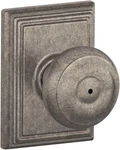 Schlage F40GEO621 Addison Collection Georgian Privacy Knob Distressed Nickel. Fixed Price $44.99.