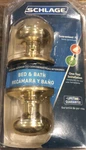 Schlage Bed & Bathroom Door Handle Plymouth Design Bright Brass F 40 V 6. Fixed Price $18.99.